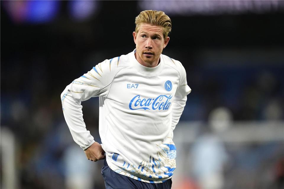 Kevin De Bruyne steht dem SSC Neapel für längere Zeit nicht zur Verfügung.Nick Potts/PA Wire/dpa