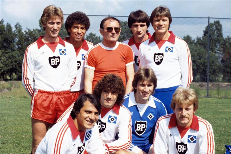 Kevin Keegan (M) mit früheren Teamkollegen beim Hamburger SV. (Archivbild)picture alliance / dpa