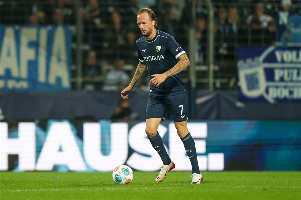 Kevin Vogt machte sein bislang letztes Spiel für den VfL Bochum am 27. September 2025 gegen Fortuna Düsseldorf (Archivbild). Christoph Reichwein/dpa