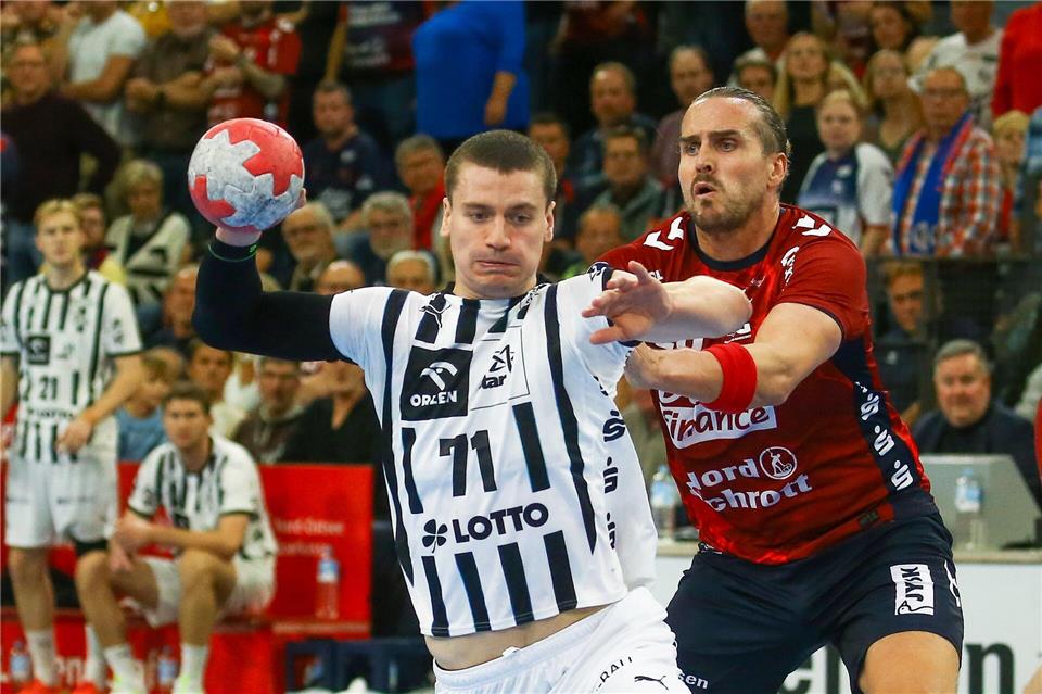 Kiels Spielmacher Elias Ellefsen á Skipagötu überzeugte gegen den BSV Bern. (Archivbild)Michael Hundt/dpa