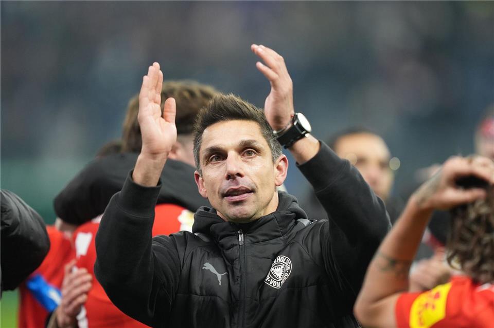 Kiels Trainer Marcel Rapp. Marcus Brandt/dpa