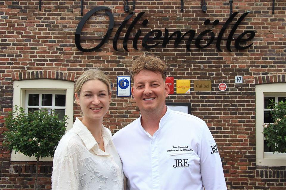 Kim Blaauw und Roel Sieverink führen das Restaurant „De Ölliemölle“ an der gleichnamigen Mühle in Borculo.Bernd F. Meier/dpa-tmn