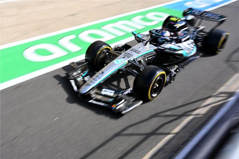 Kimi Antonelli ist im Sprint von Silverstone die Nummer eins.Peter Powell/Pool EPA/dpa
