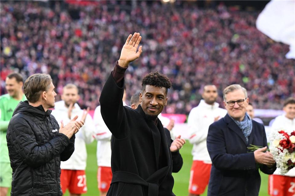 Kingsley Coman winkte noch einmal ins Publikum.Sven Hoppe/dpa