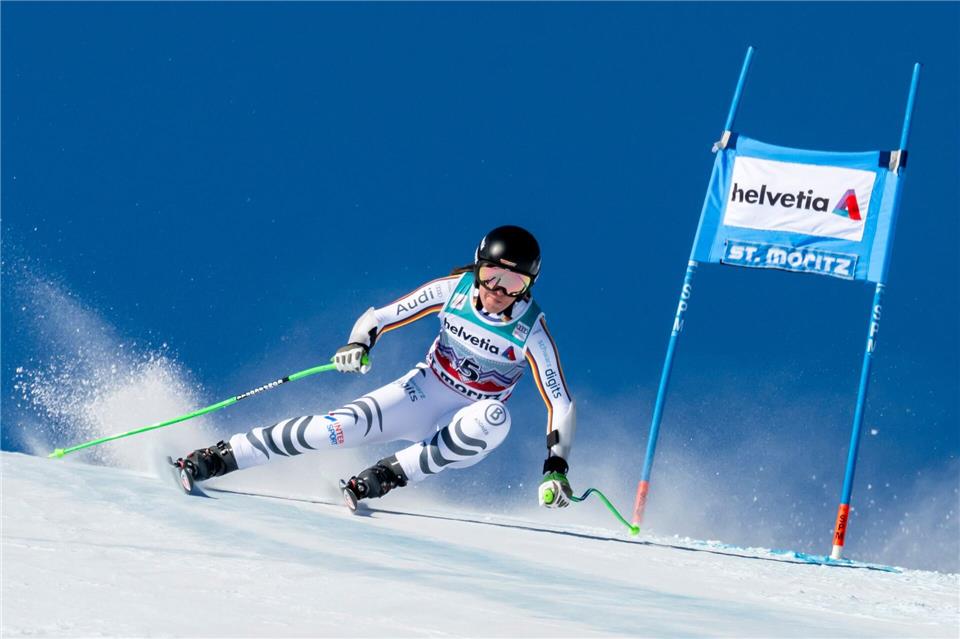 Kira Weidle-Winkelmann wird in St. Moritz beste Deutsche.Jean-Christophe Bott/KEYSTONE/dpa