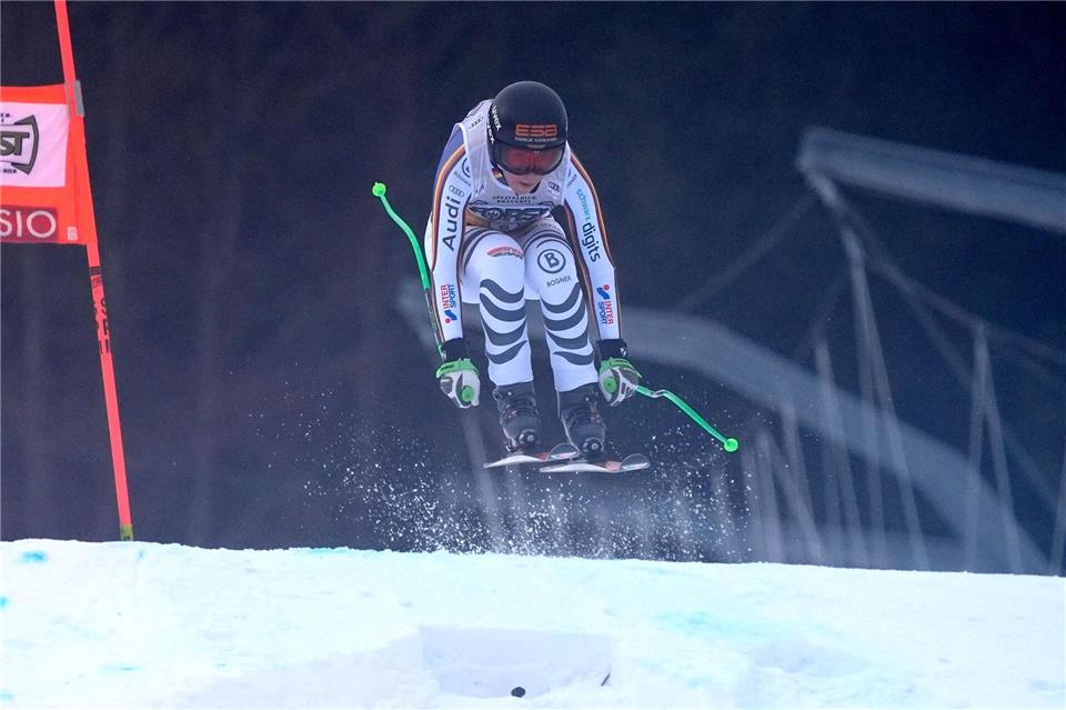 Kira Weidle-Winkelmann zeigte in der Abfahrt von Tarvisio eine starke Vorstellung.Giovanni Auletta/AP/dpa