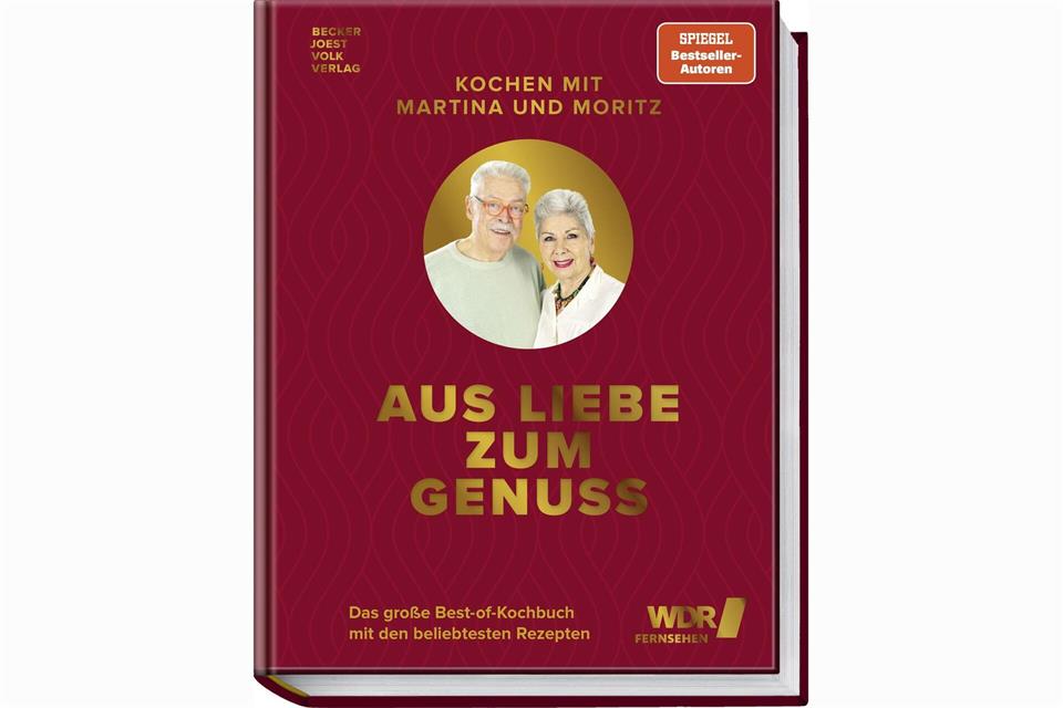 „Kochen mit Martina und Moritz - Aus Liebe zum Genuss: Das große Best-of-Kochbuch mit den beliebtesten Rezepten“, Martina Meuth und Bernd „Moritz“ Neuner-Duttenhofer, Becker Joest Volk Verlag, 220 Seiten, 32 Euro, ISBN-13: 978-3954533985.Becker Joest Volk Verlag/dpa-tmn