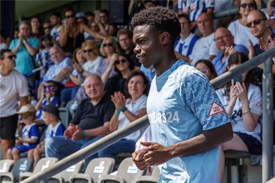 Könnte gegen Bochum in Herthas Startelf stehen: Der 18 Jahre alte Boris Lum.Andreas Gora/dpa