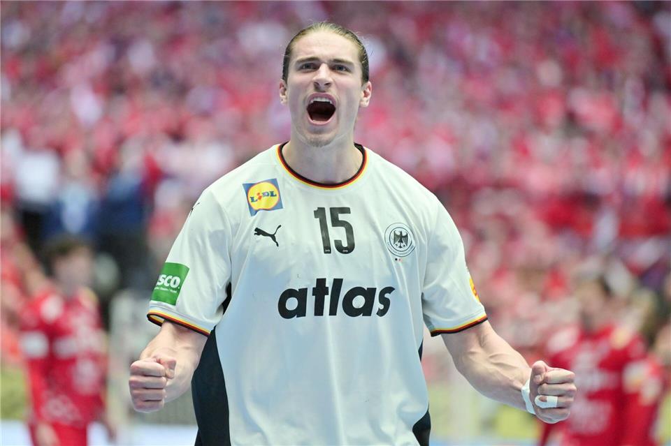 Könnte mit Aalborg den größten Titel seiner Karriere gewinnen: Juri Knorr. (Archivbild)Sina Schuldt/dpa