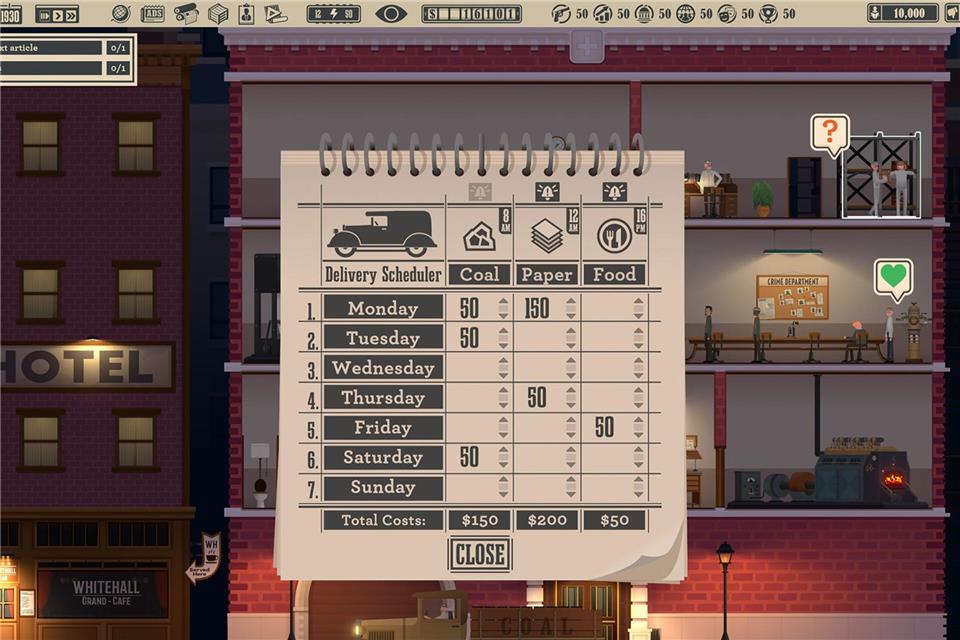 Kohle zum Heizen, Essen für die Belegschaft und Papier zum Drucken: Das alles ist essenziell, aber auch teuer - und will in „News Tower“ fein austariert werden.-/Twin Sails Interactive/dpa-tmn