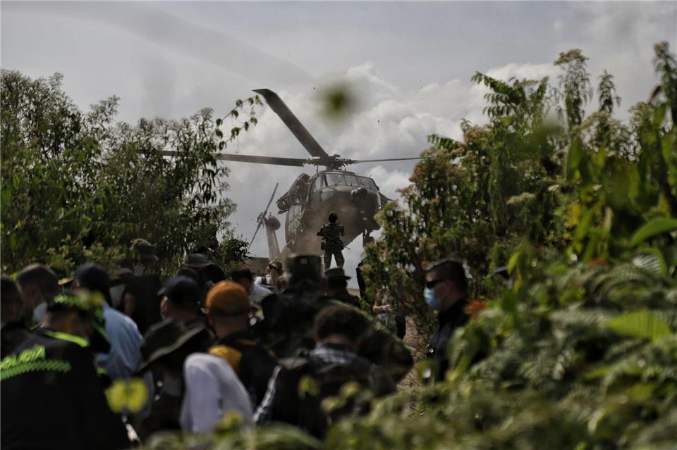 Kolumbiens Regierung hat fünf Kokainlabore nahe Ecuador zerstört. (Archivbild)Álvaro Tavera/colprensa/dpa