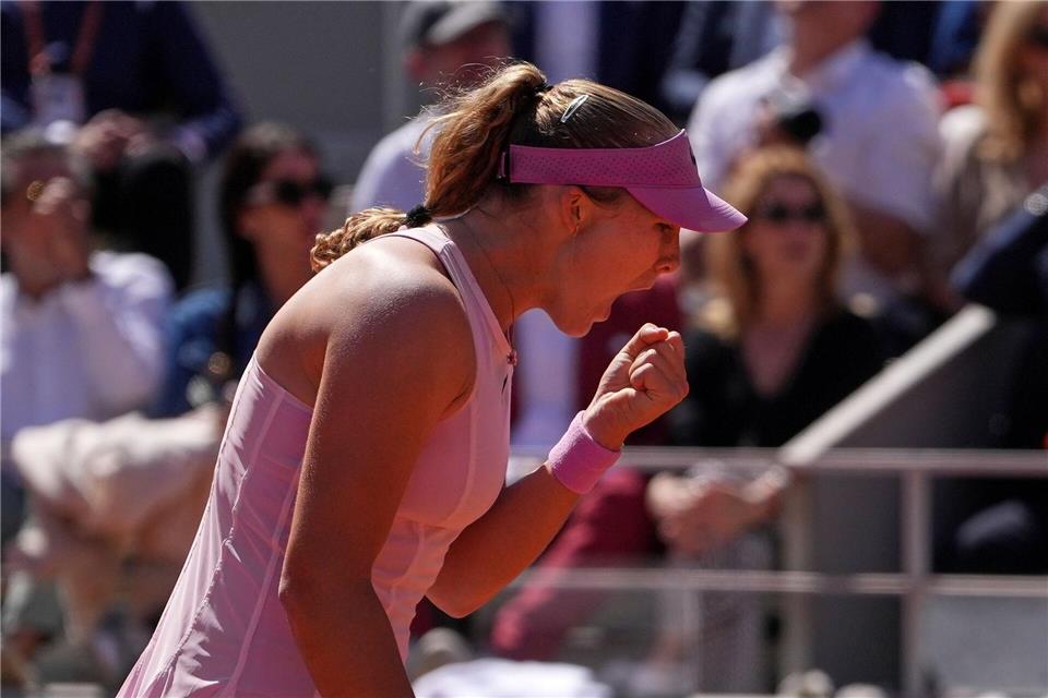 Konnte auch im Finale der French Open jubeln: Mirra Andrejewa.Thibault Camus/AP/dpa