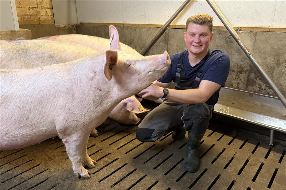 Konstantin Buß würde gerne mehr in das Tierwohl investieren. Nur brauche er dafür verlässliche Preise, sagt er.