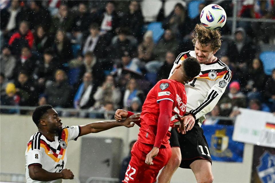 Kopfballstark mit 1,98 Metern: Torjäger Woltemade.Federico Gambarini/dpa