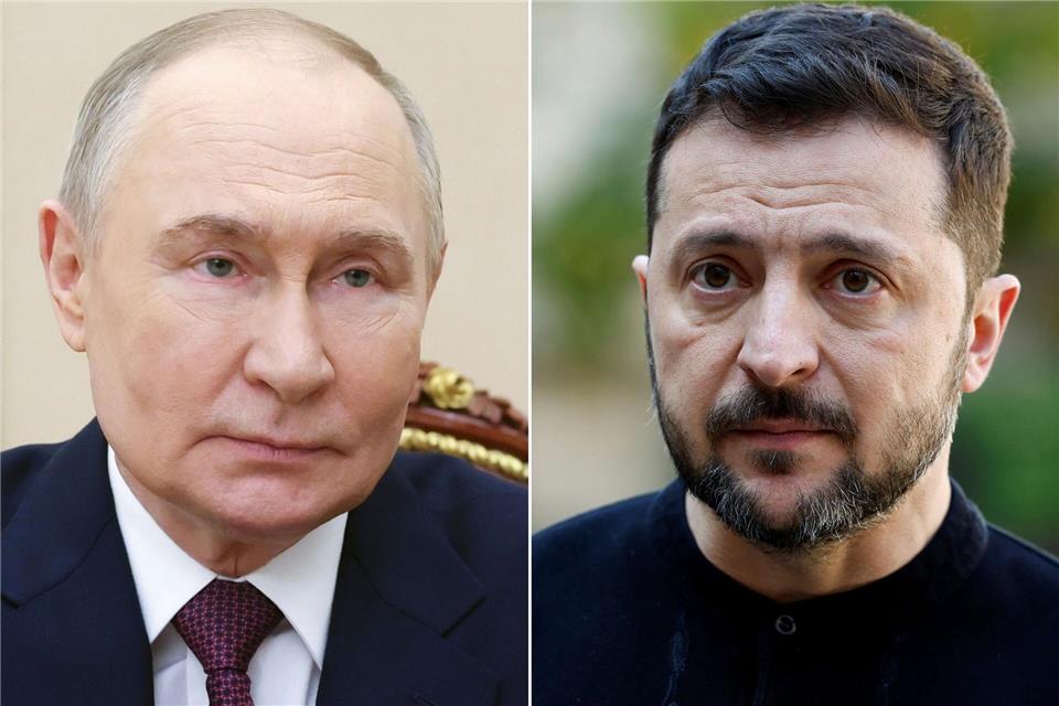 Kremlchef Putin hat hohe Hürden vor einer Begegnung mit dem Ukrainer Selenskyj aufgebaut. (Archivbild)Gavriil Grigorov/Pool Sputnik Kremlin via AP/Stephanie Lecocq/Pool Reuters/AP/dpa/dpa