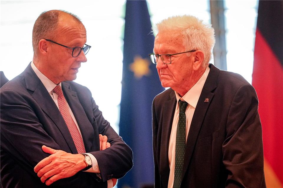 Kretschmann hält mehr von Merz als von seinem Vorgänger Olaf Scholz – daraus macht er kein Geheimnis. (Archivbild)Kay Nietfeld/dpa