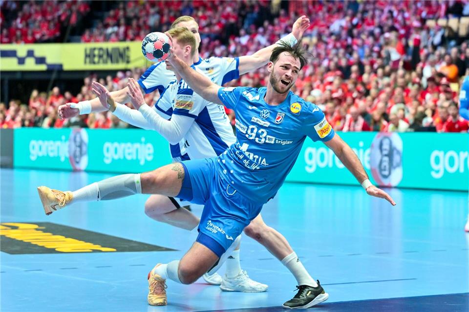 Kroatiens Veron Nacinovic hatten großen Anteil am Gewinn der Bronzemedaille. Sina Schuldt/dpa