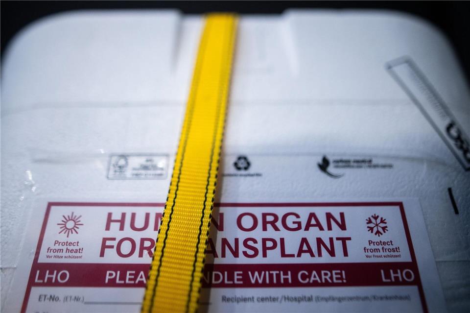 Kühlbox für eine Organspende: Ein zweijähriger Junge kämpft in Neapel um sein Leben. Nach einem Transplantationsfehler wird europaweit nach einem passenden Spenderherz gesucht. (Archivbild)Sebastian Gollnow/dpa