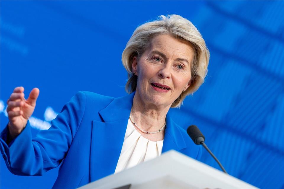 Kündigt die vorläufige Anwendung des neuen Abkommen an: Ursula von der Leyen, Präsidentin der EU-Kommission. (Archivbild)Michael Kappeler/dpa