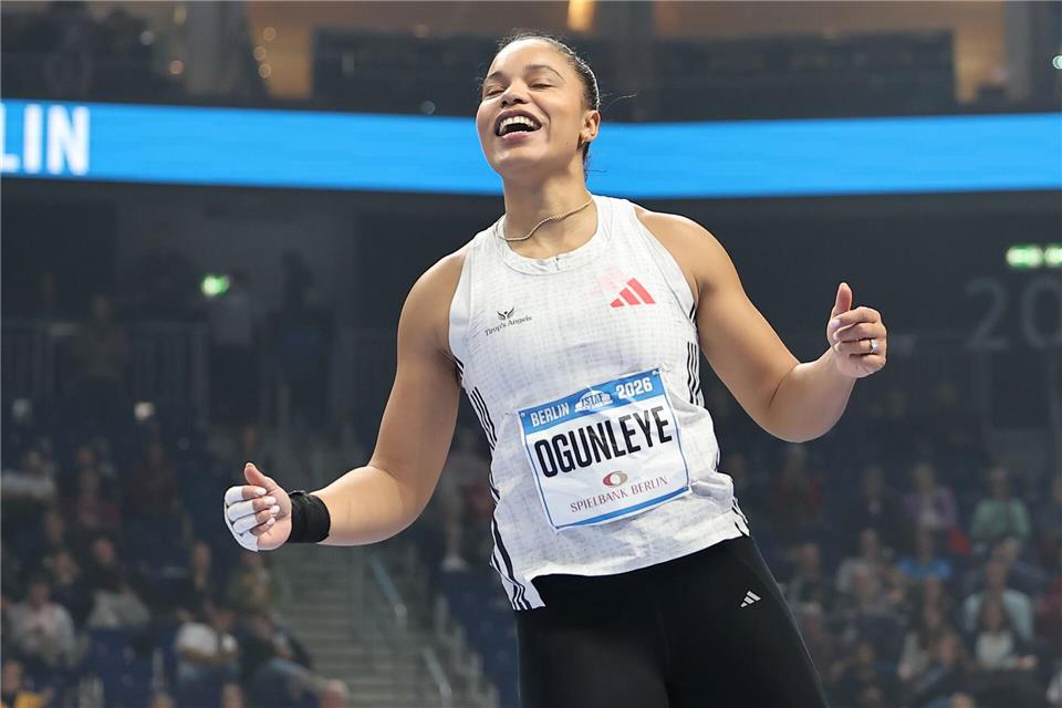 Kugelstoß-Olympiasiegerin Yemisi Ogunleye hat geheiratet. (Archivbild)Andreas Gora/dpa