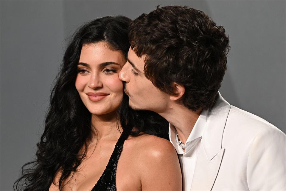 Kylie Jenner und Timothée Chalamet.Doug Peters/PA Wire/dpa