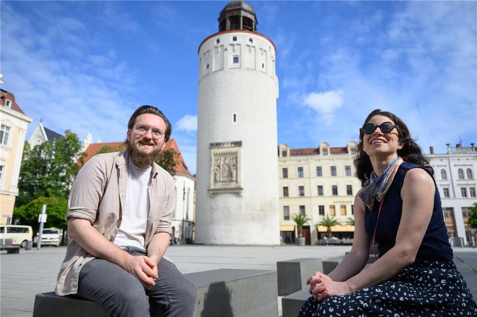 Lackeos (r) und Plotko haben ihren Lebensmittelpunkt nach Görlitz verlegt.Robert Michael/dpa