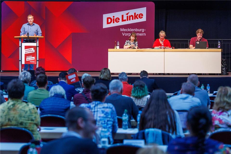 Landeschef Hennis Herbst wirbt für Geschlossenheit vor der Landtagswahl. Jens Büttner/dpa
