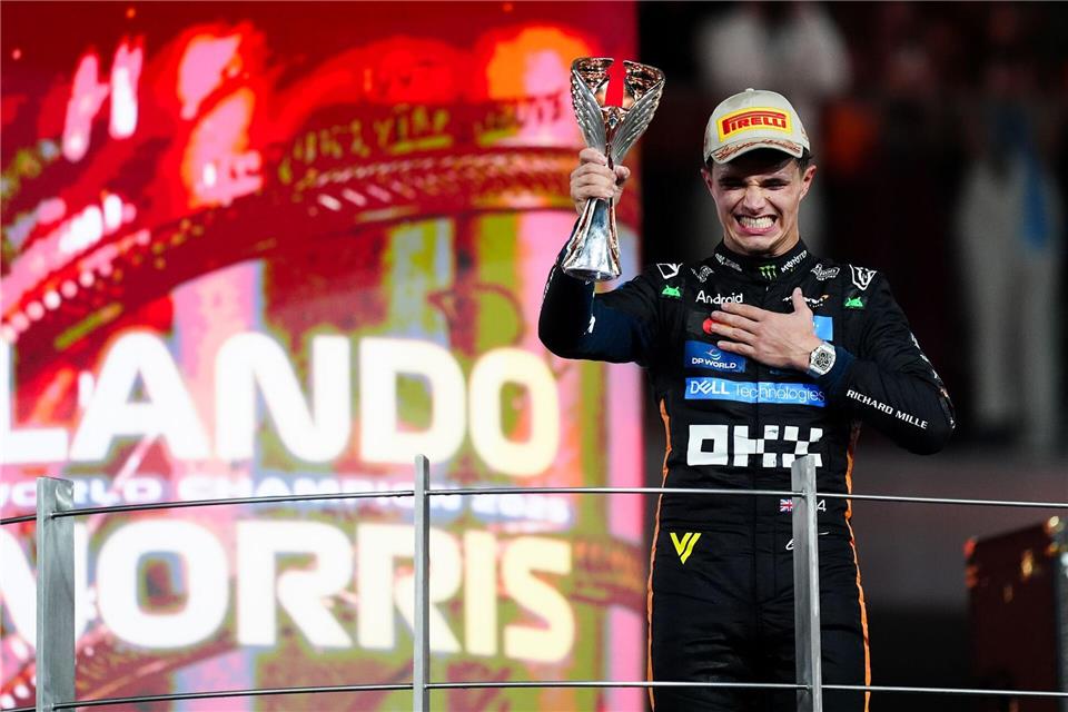 Lando Norris ist der 35. Weltmeister der Formel-1-Geschichte.David Davies/PA Wire/dpa