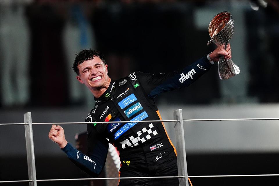 Lando Norris ist nun der Gejagte. (Archivbild)David Davies/PA Wire/dpa