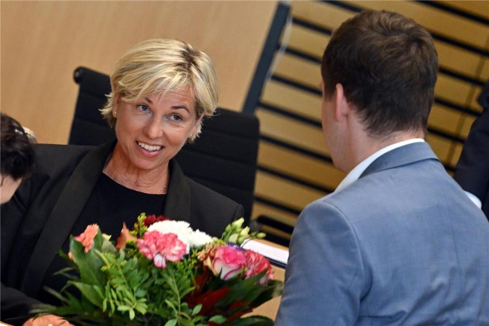 Landtagsvizepräsidentin Cornelia Urban scheidet aus dem Parlament aus. (Archivbild)Martin Schutt/dpa