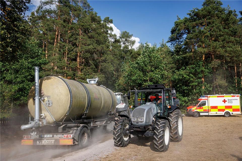 Landwirte halfen, den Brand schnell zu löschen- Daniel Karmann/dpa