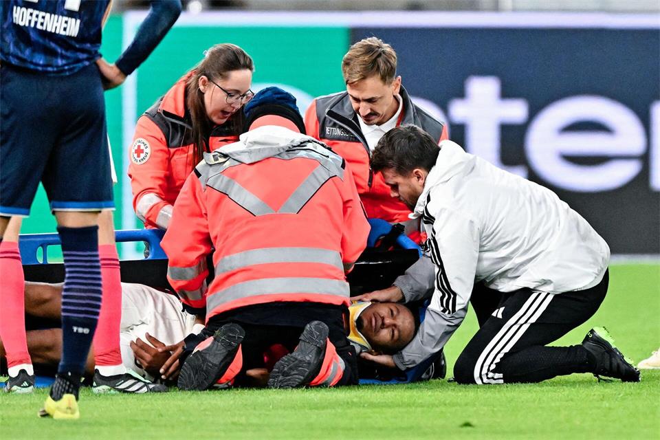 Lange Behandlungspause für Lyons Steeve Kango.Uwe Anspach/dpa