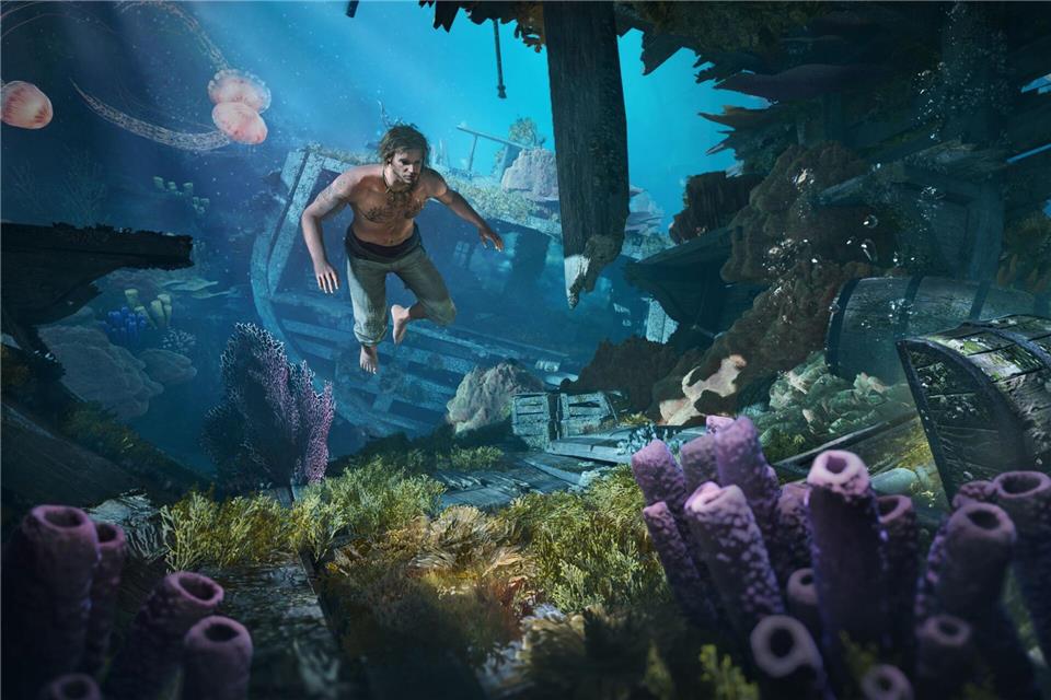 Langer Atem: Edward kann nun überall tauchen und die Unterwasserwelt erkunden. Früher ging das nur in speziellen Tauchmissionen - die gibt es aber trotzdem noch.Ubisoft/dpa-tmn