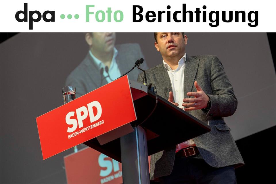Lars Klingbeil beim Landesparteitag der SPD Baden-Württemberg.Stefan Puchner/dpa