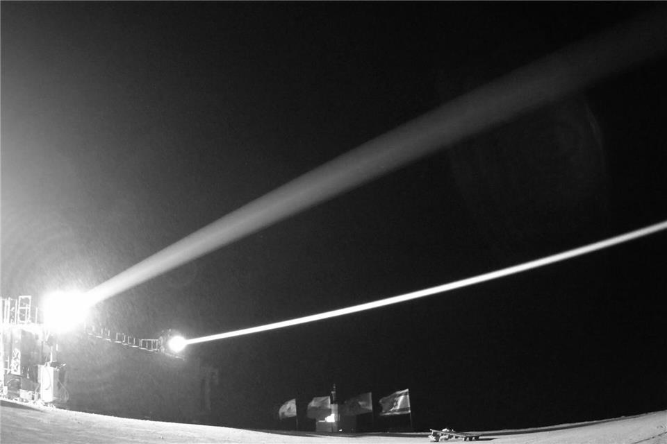 Laser-Luftabwehrsystem „Iron Beam“. -/Israelisches Verteidigungsministerium/dpa