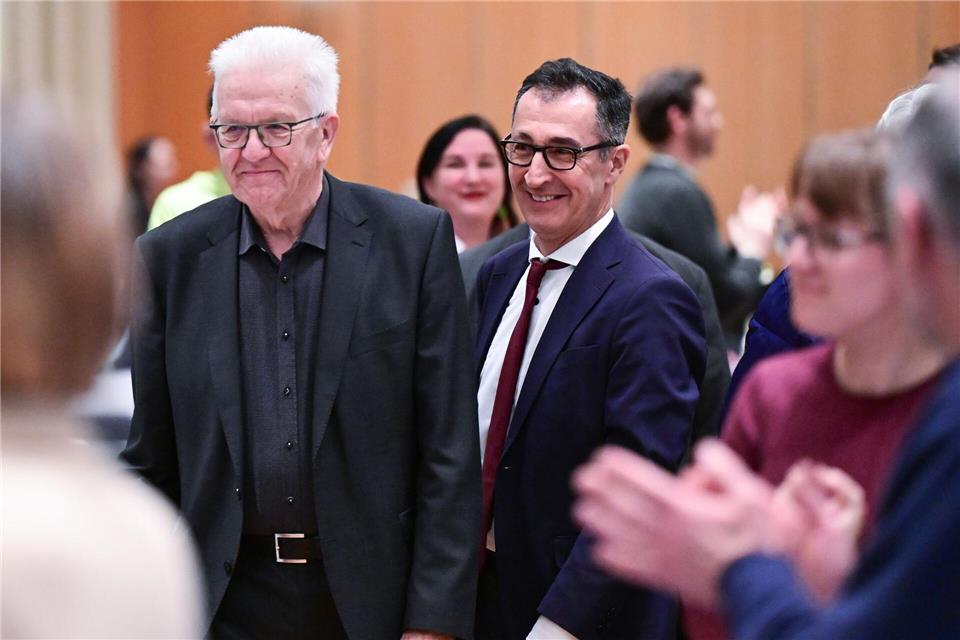 „Lasst euch davon nicht kirre machen“, rät Ministerpräsident Winfried Kretschmann seinen Grünen beim Blick auf die Umfragen. Bernd Weißbrod/dpa