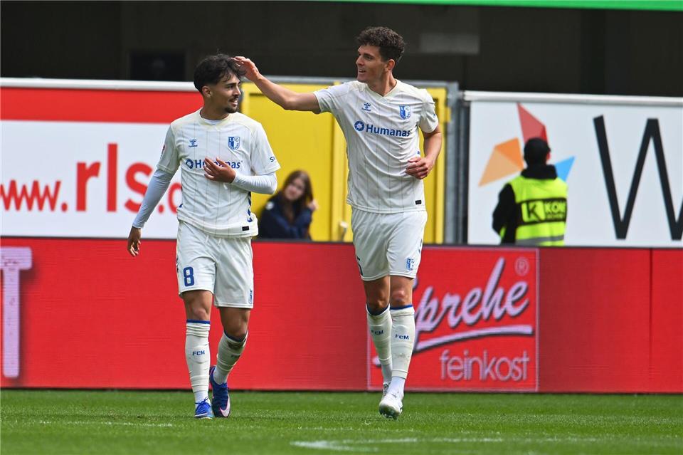 Laurin Ulrich (l) erzielte seinen ersten Saisontreffer.Swen Pförtner/dpa