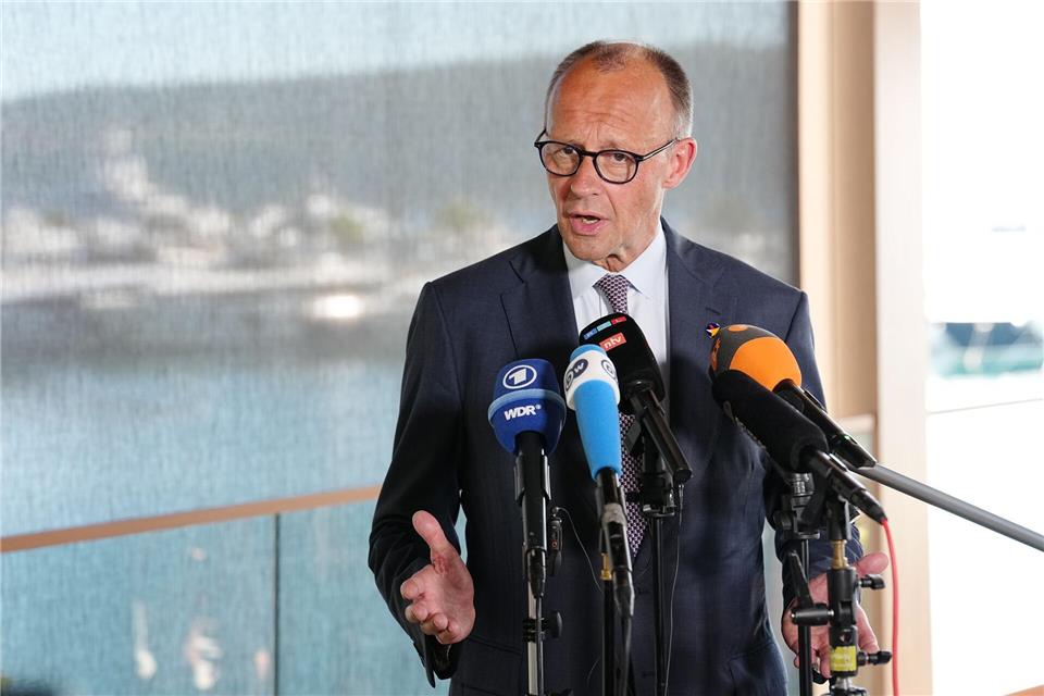 Laut Merz soll Deutschland 2035/36 erneut versuchen, einen Sitz im Sicherheitsrat zu bekommen. Kay Nietfeld/dpa