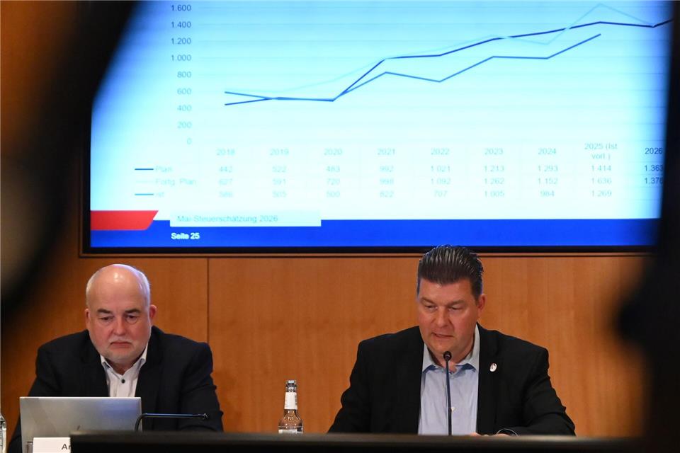 Laut der Mai-Steuerschätzung muss Hamburg bis 2030 mit rund 1,4 Milliarden Euro weniger auskommen als bislang erwartet.Katrin Luxenburger/dpa