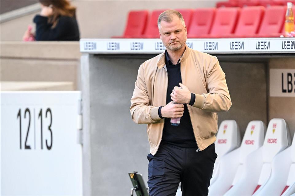 Legt sich in der Torhüterfrage öffentlich noch nicht fest: VfB-Boss Fabian Wohlgemuth. (Archivbild)Harry Langer/dpa
