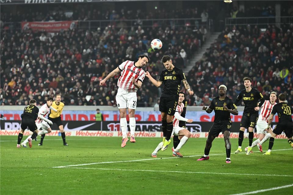 Leihgabe Tom Krauß (r.) würde gern beim 1. FC Köln bleiben.Silas Stein/dpa