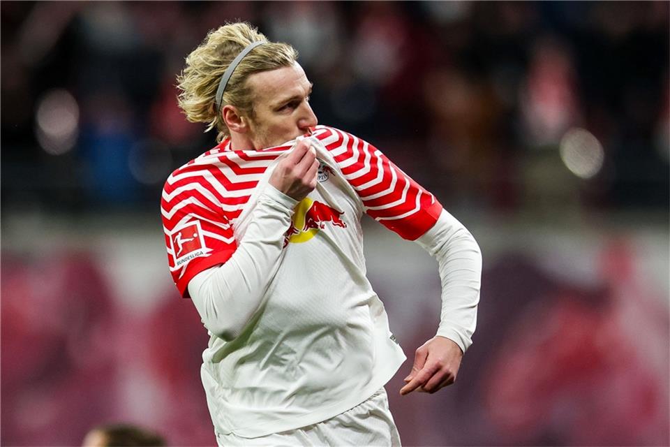 Leipzigs Emil Forsberg jubelt nach seinem Treffer zum 2:1 gegen Hoffenheim. Der Schwede wechselt zu Red Bull New York.