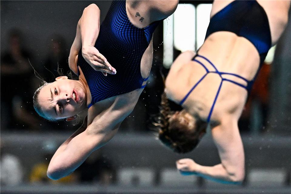 Lena Hentschel und Jette Müller freuten sich über Bronze.Julien De Rosa/AFP/dpa