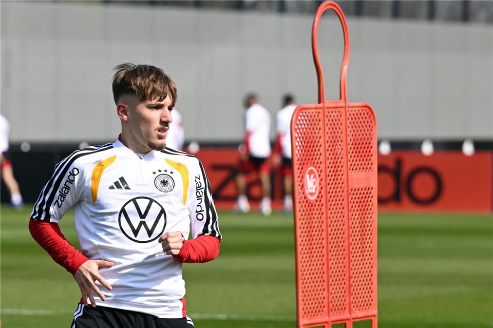 Lennart Karl gehört erstmals zum Aufgebot der A-Auswahl beim DFB. Federico Gambarini/dpa