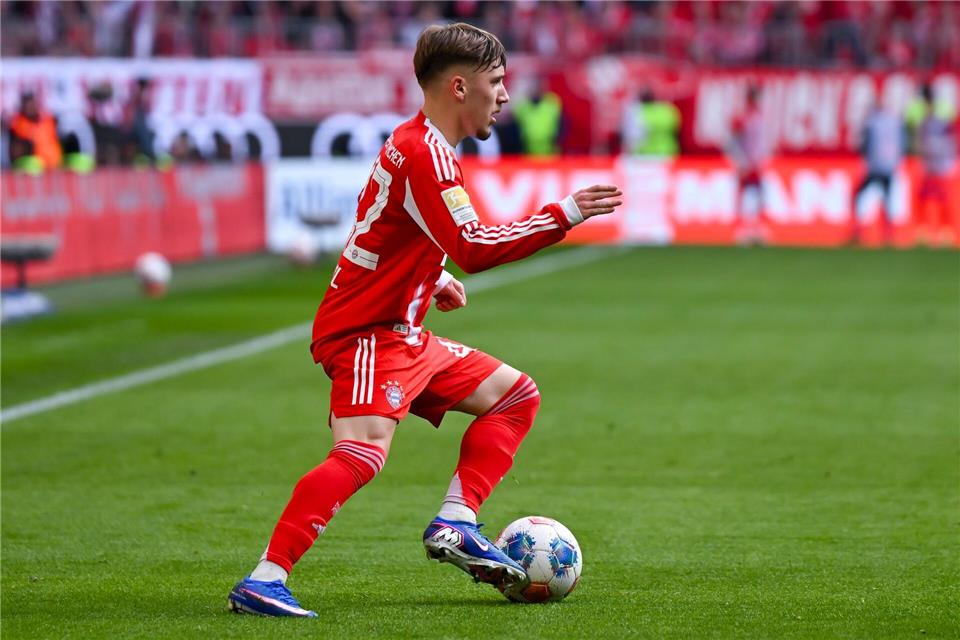 Lennart Karl will beim Nationalteam so forsch zu Werke gehen wie im Bayern-Trikot.Sven Hoppe/dpa