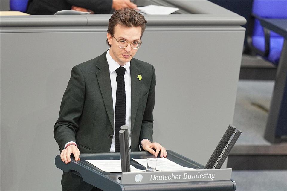 Leon Eckert kümmert sich in der Grünen-Bundestagsfraktion um das Thema Katastrophenschutz. (Archivfoto)Michael Kappeler/dpa