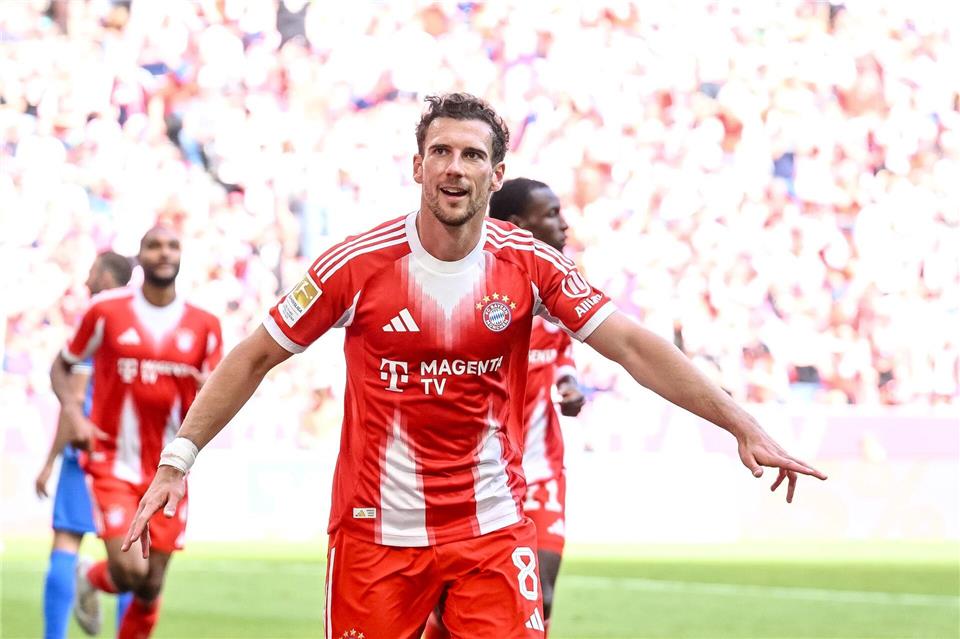 Leon Goretzka läuft in seinem letzten Ligaspiel für die Bayern von Beginn an auf. (Archivbild)Harry Langer/dpa