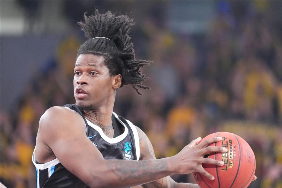 Leonard Thorpe (Hamburg Towers) war gegen Wrocław ein Aktivposten. (Archivbild)Marcus Brandt/dpa