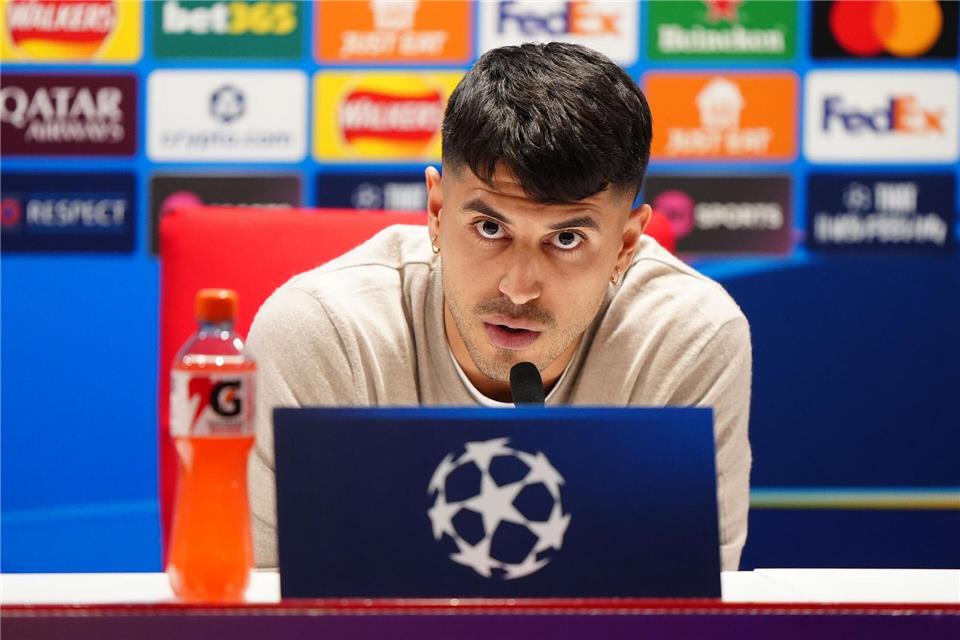 Leverkusens Exequiel Palacios will sich vom FC Arsenal nicht beeindrucken lassen.Bradley Collyer/PA Wire/dpa