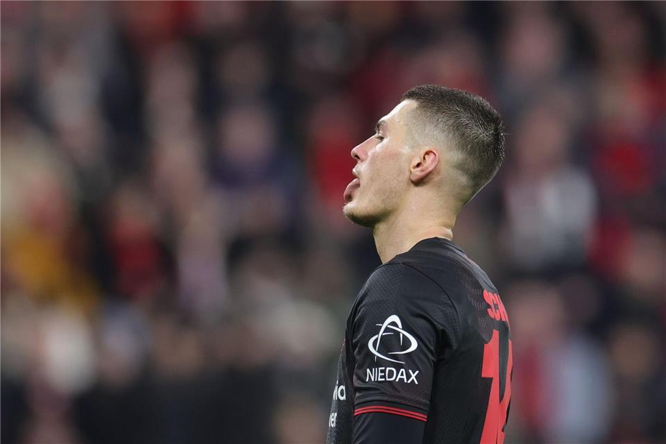 Leverkusens Patrik Schick in der Partie gegen Olympiakos Piräus. Rolf Vennenbernd/dpa